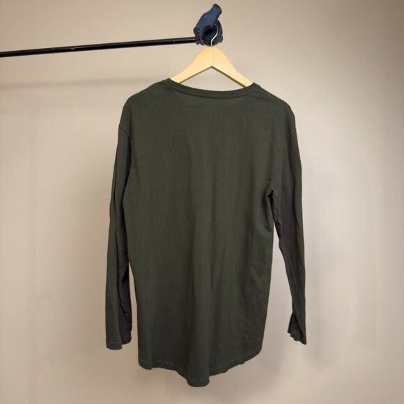 Jack & Jones Dark Green Long Sleeve T-Shirt (Medium) - Picture 2 of 4